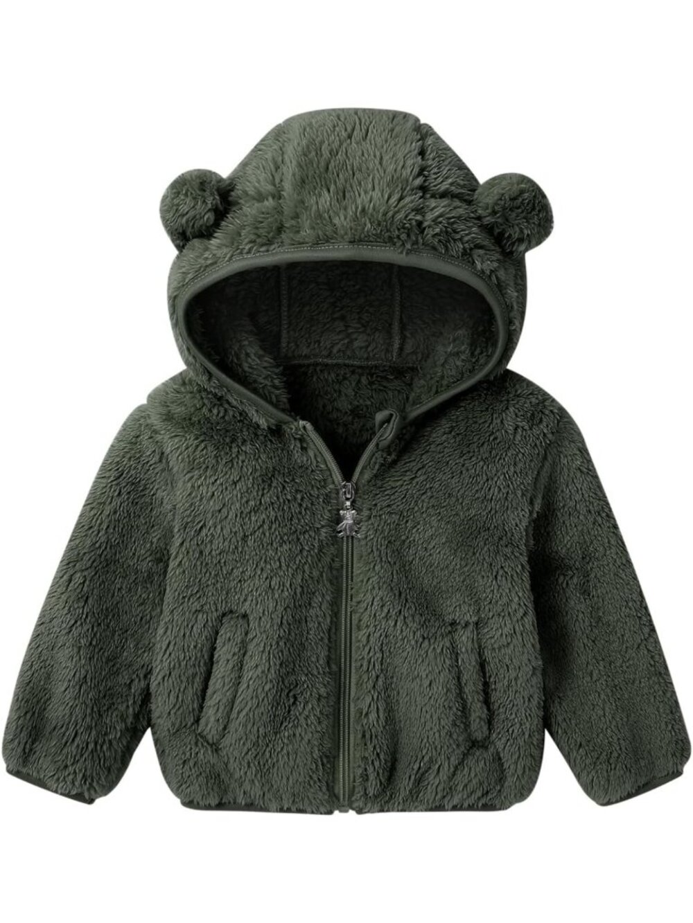 Cute Bear Fleece Jacket with Hood for Baby & Toddler - Cozy Coats for Boys